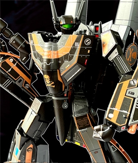 Macross VF-1S Valkyrie (Dark Gold Ver.) with Fast Pack Armor 1/72
