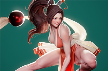 ต้นแบบซีจีงานปั้นงาม ๆ ของ Mai Shiranui จากภาพวาดของ Kyoung Hwan Kim