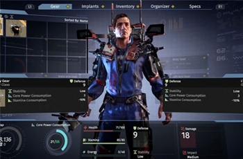 เทรลเลอร์ระบบอุปกรณ์ที่ใช้ในเกม The Surge