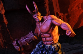 งานปั้น statue แรกของ Hellboy ที่ได้ต้นแบบจากบอร์ดเกม Mantic Games miniature
