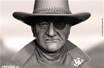 ต้นแบบงานปั้น John Wayne โดย Infinite Statue