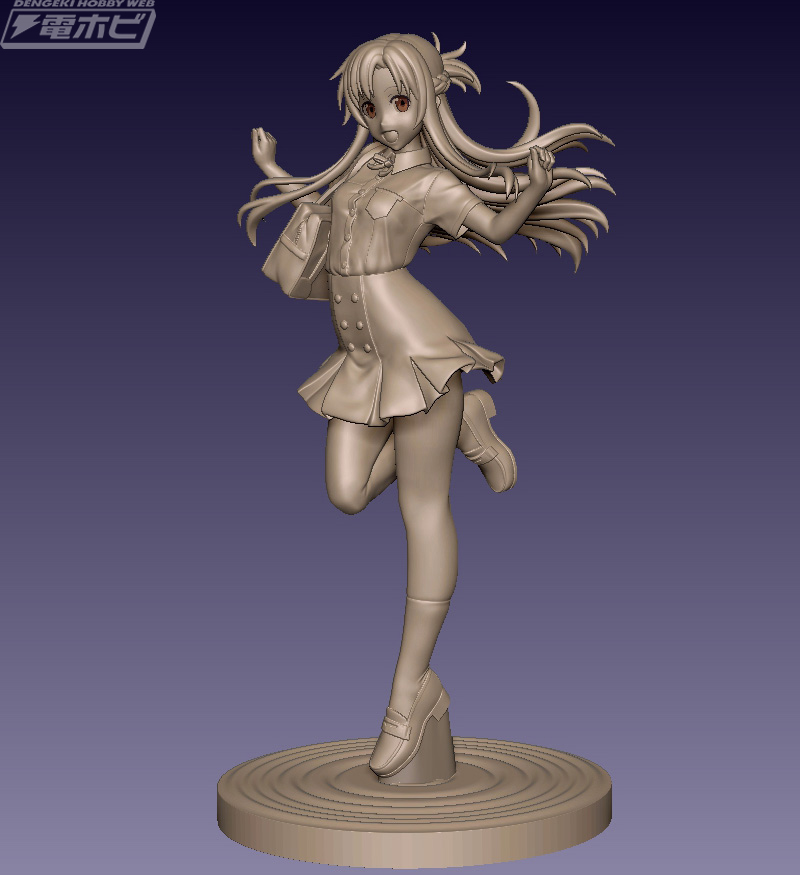 3D prototype image of Asuna figure in summer uniform!