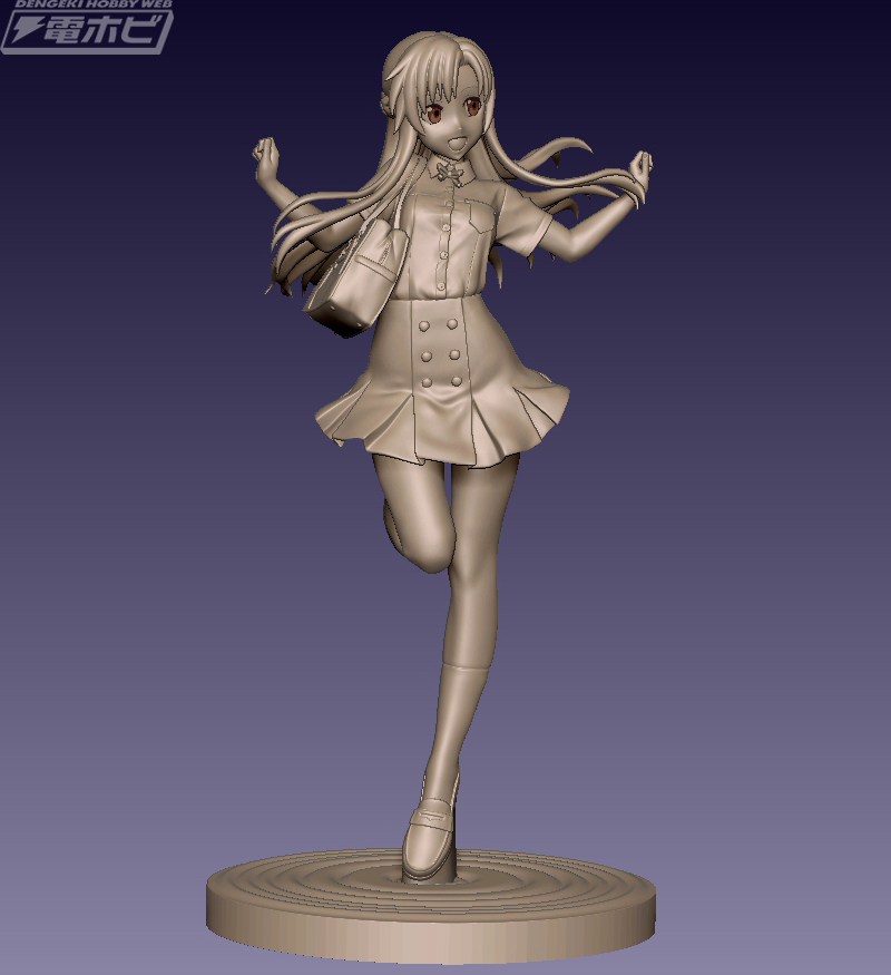 3D prototype image of Asuna figure in summer uniform!