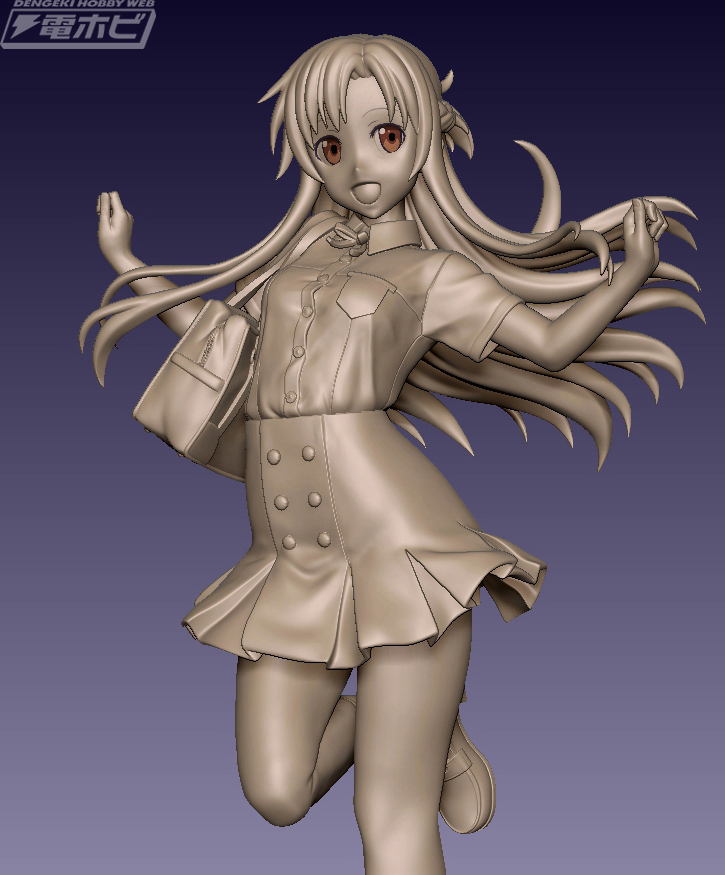 3D prototype image of Asuna figure in summer uniform!
