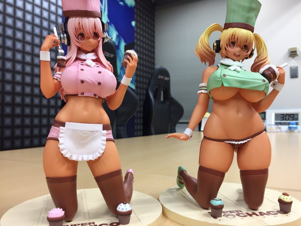 Super Pochaco & Super Sonico Choco ver. by Chara-Ani