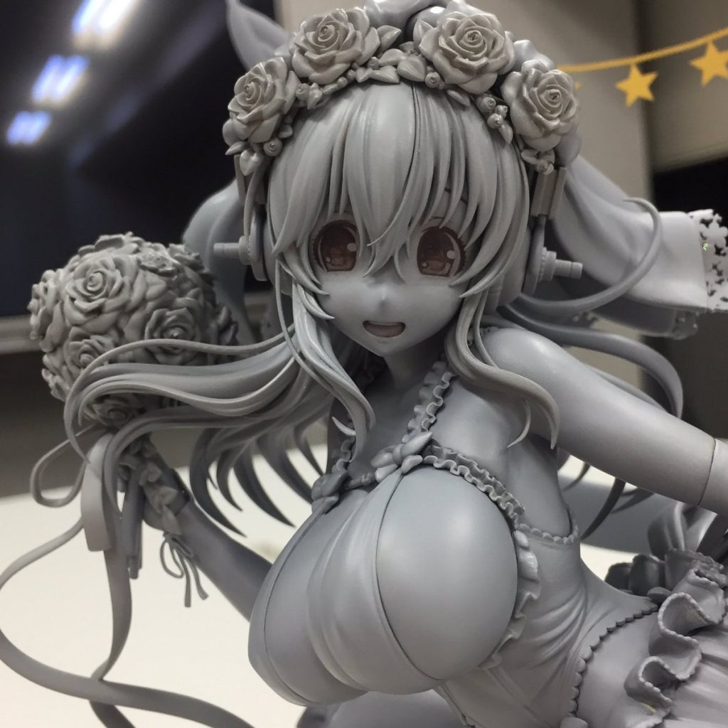 Sonico 10th Anniversary Wedding ver. by Good Smile Company unpainted prototype