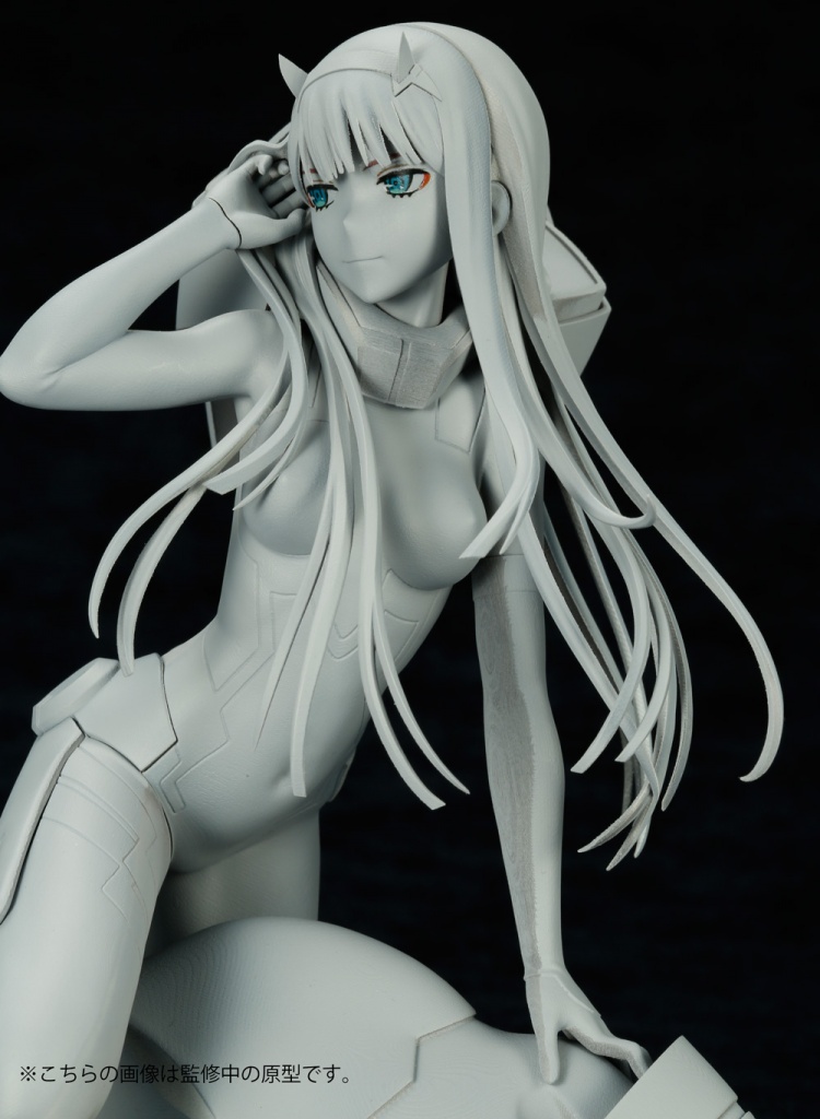 Prototype unpainted of the figure 1_7 scale of Zero Two of Darling in the FranXX by Kotobukiya
