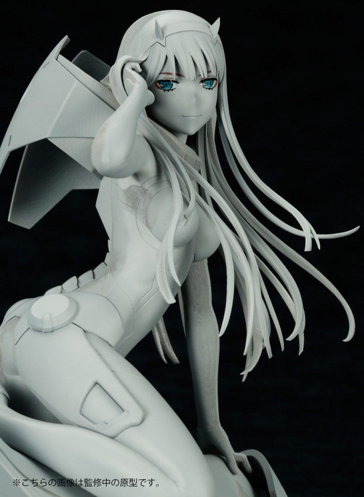 Prototype unpainted of the figure 1_7 scale of Zero Two of Darling in the FranXX by Kotobukiya