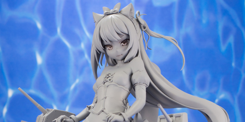 Prototipo sin pintar de la figura de Hammann Kai de Azur Lane por Plum
