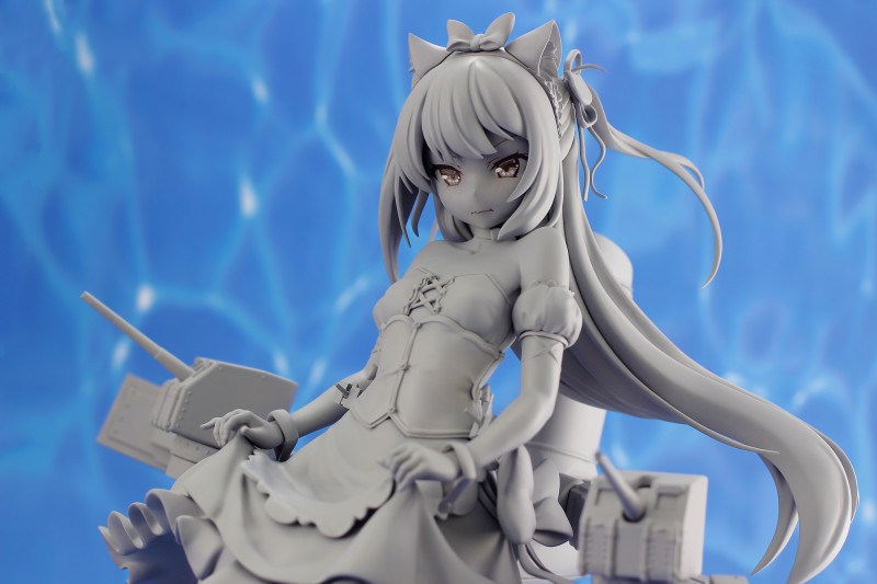 Prototipo sin pintar de la figura de Hammann Kai de Azur Lane por Plum