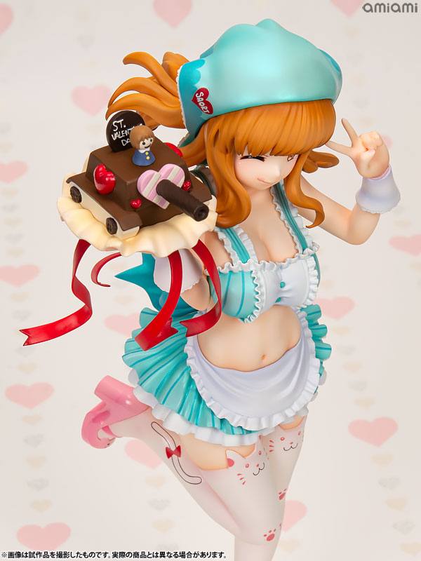 DreamTech Girls und Panzer Saori Takebe [Valentine Apron] 1/7 Complete Figure (WAVE)
