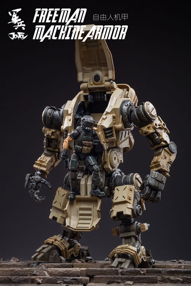 JOYTOY 81921011 ：1/18 Free man tactical mecha ( สีน้ำตาล )