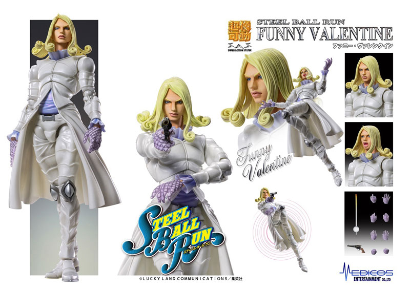 Super Action Statue JoJo's Bizarre Adventure Part.VII Steel Ball Run Funny Valentine