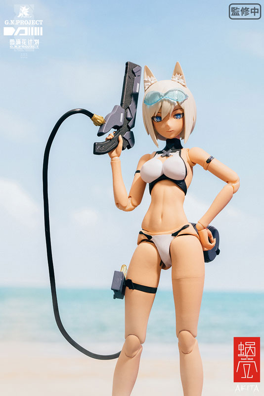 G.N.PROJECT Vol. 1.5 WOLF-001 Swimsuit Plain Body, Weapon Set 1/12