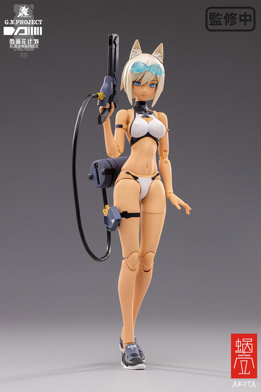 G.N.PROJECT Vol. 1.5 WOLF-001 Swimsuit Plain Body, Weapon Set 1/12