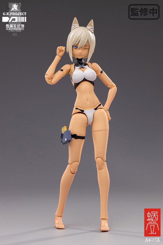 G.N.PROJECT Vol. 1.5 WOLF-001 Swimsuit Plain Body, Weapon Set 1/12