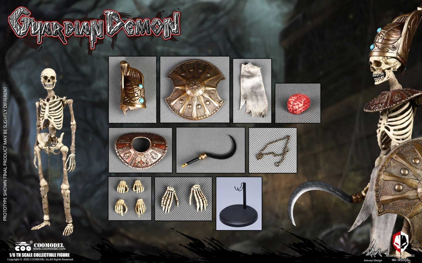 NO.NS006 1/6 DIE-CAST ALLOY - NIGHTMARE SEIRES - EGYPT - GUARDIAN DEMON