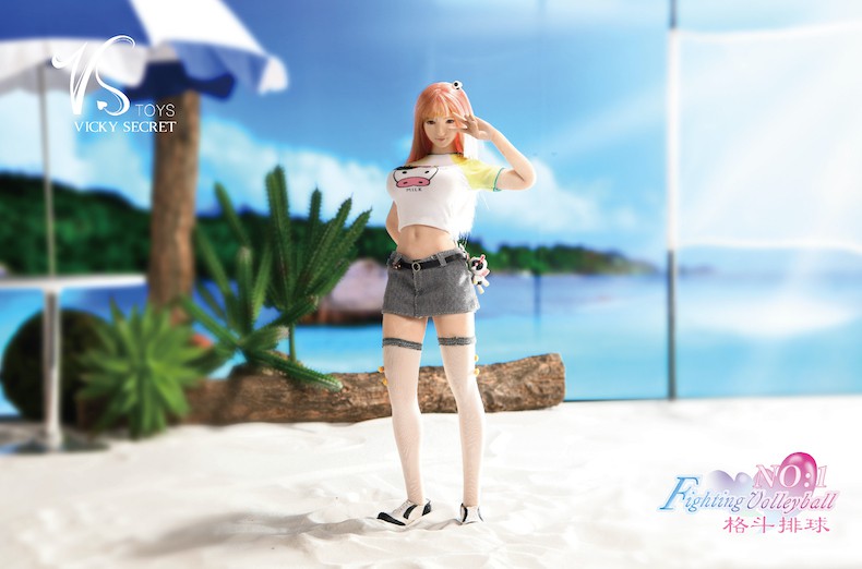 1/6 Fighting Volleyball Series Fruit Ear 19XG66 Full Box Set Double Head Carved Three Shapes