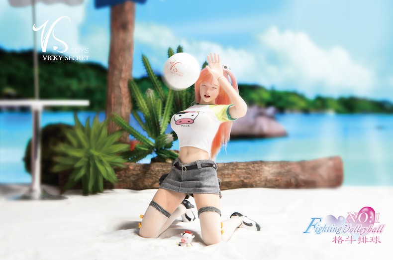 1/6 Fighting Volleyball Series Fruit Ear 19XG66 Full Box Set Double Head Carved Three Shapes