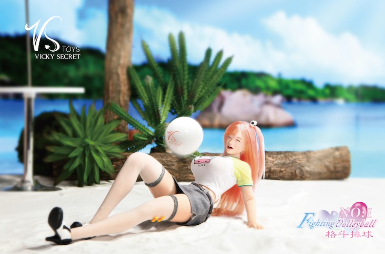 1/6 Fighting Volleyball Series Fruit Ear 19XG66 Full Box Set Double Head Carved Three Shapes