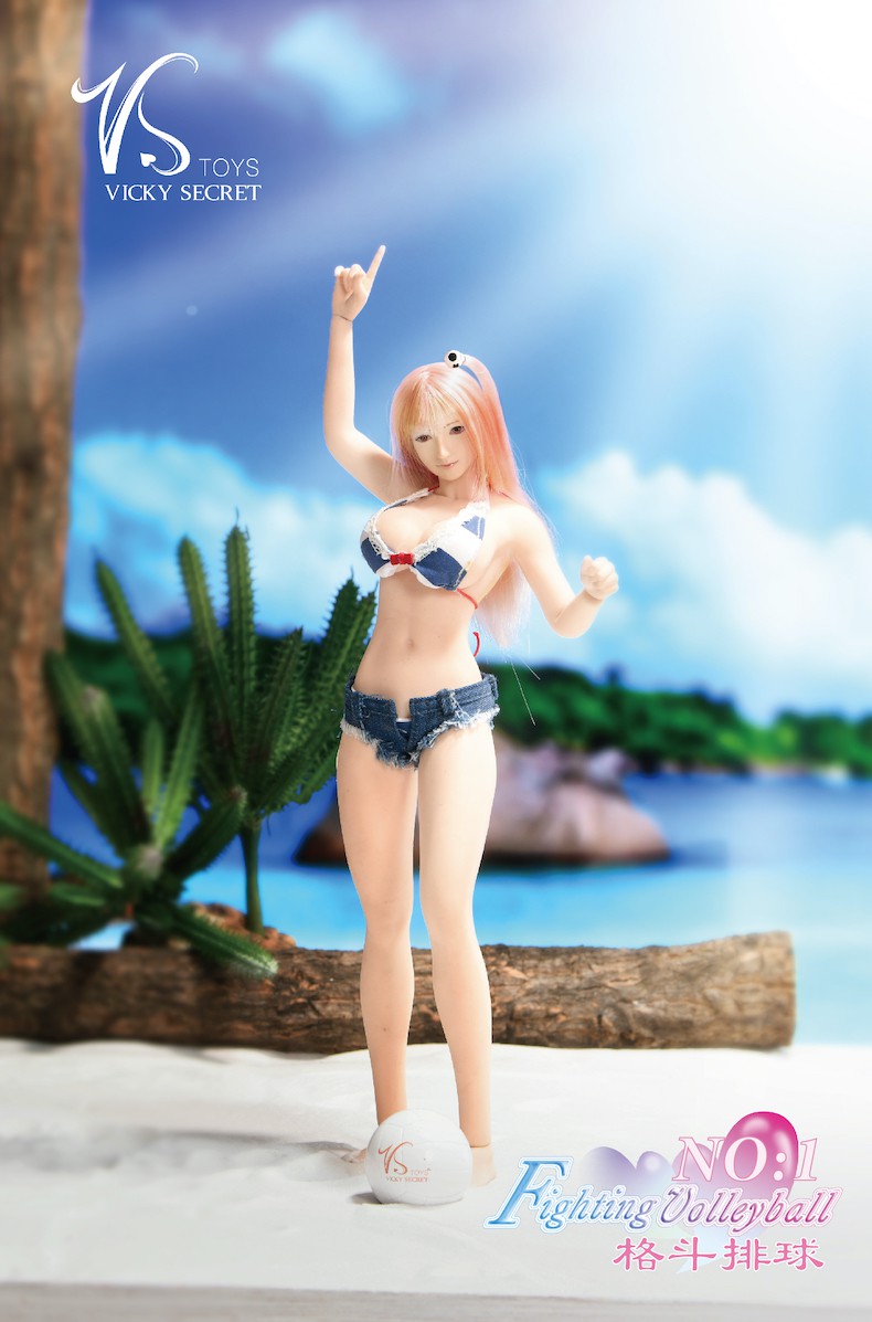 1/6 Fighting Volleyball Series Fruit Ear 19XG66 Full Box Set Double Head Carved Three Shapes