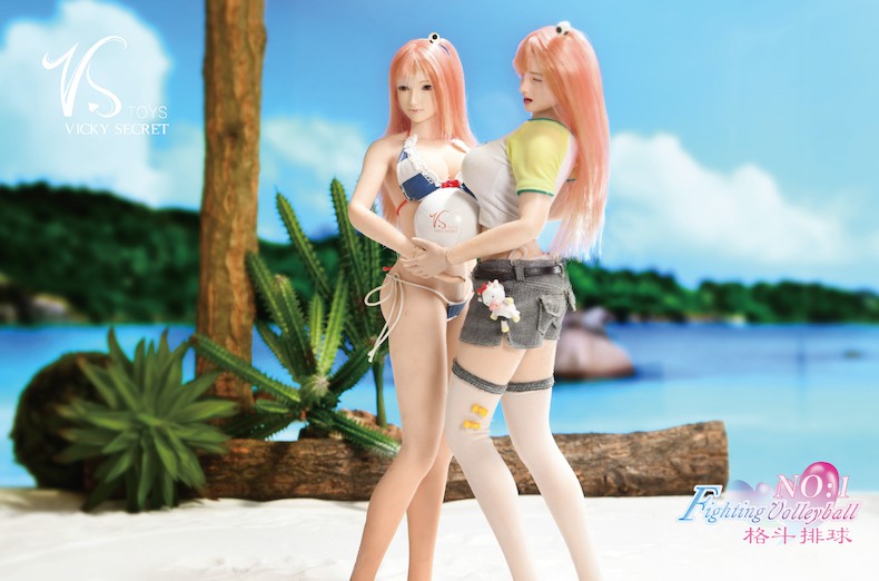 1/6 Fighting Volleyball Series Fruit Ear 19XG66 Full Box Set Double Head Carved Three Shapes