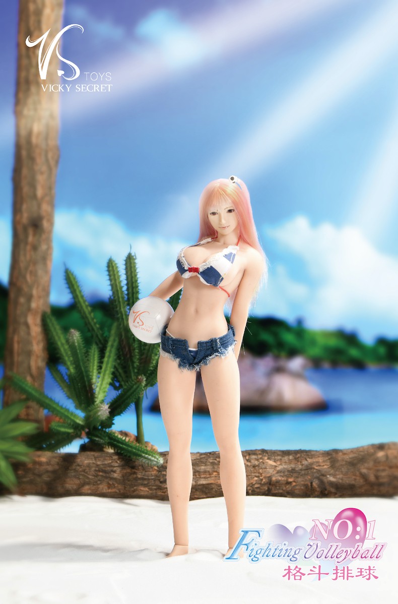 1/6 Fighting Volleyball Series Fruit Ear 19XG66 Full Box Set Double Head Carved Three Shapes