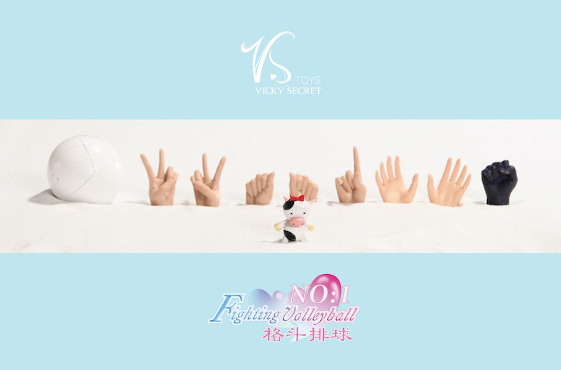 1/6 Fighting Volleyball Series Fruit Ear 19XG66 Full Box Set Double Head Carved Three Shapes