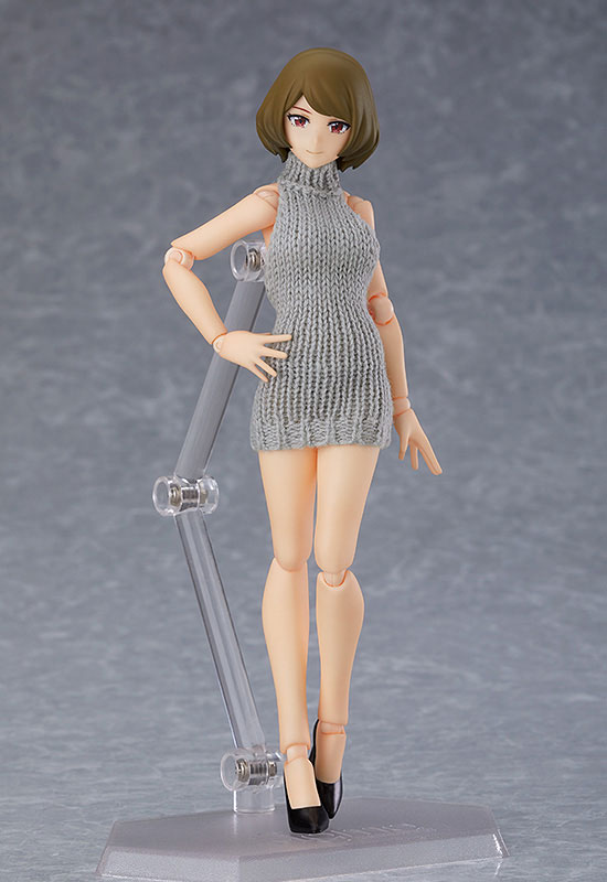 figma Styles Female body (Chiaki) with Backless Sweater Coordination