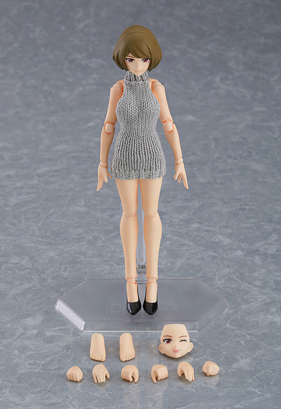 figma Styles Female body (Chiaki) with Backless Sweater Coordination