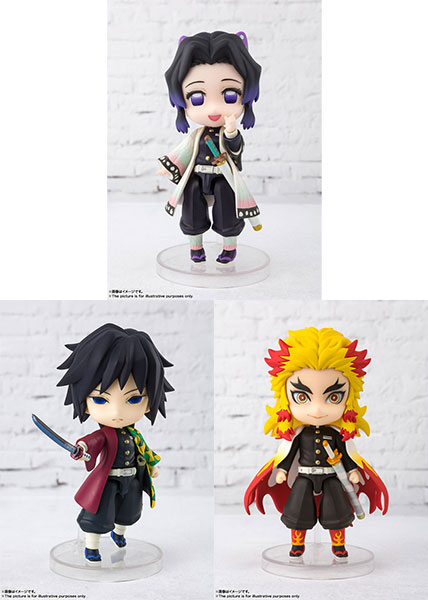 Figuarts mini Shinobu Kocho, Kyojuro Rengoku, Giyu Tomioka 3Figure Set (Demon Slayer: Kimetsu no Yaiba)