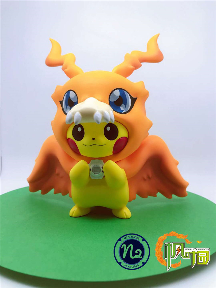Pikachu Cos Birdramon & Gatomon