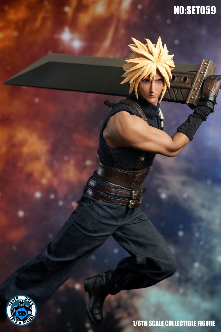 1/6 COSPLAY Fantasy Mercenary Head Sculpture Clothing Accessories Set