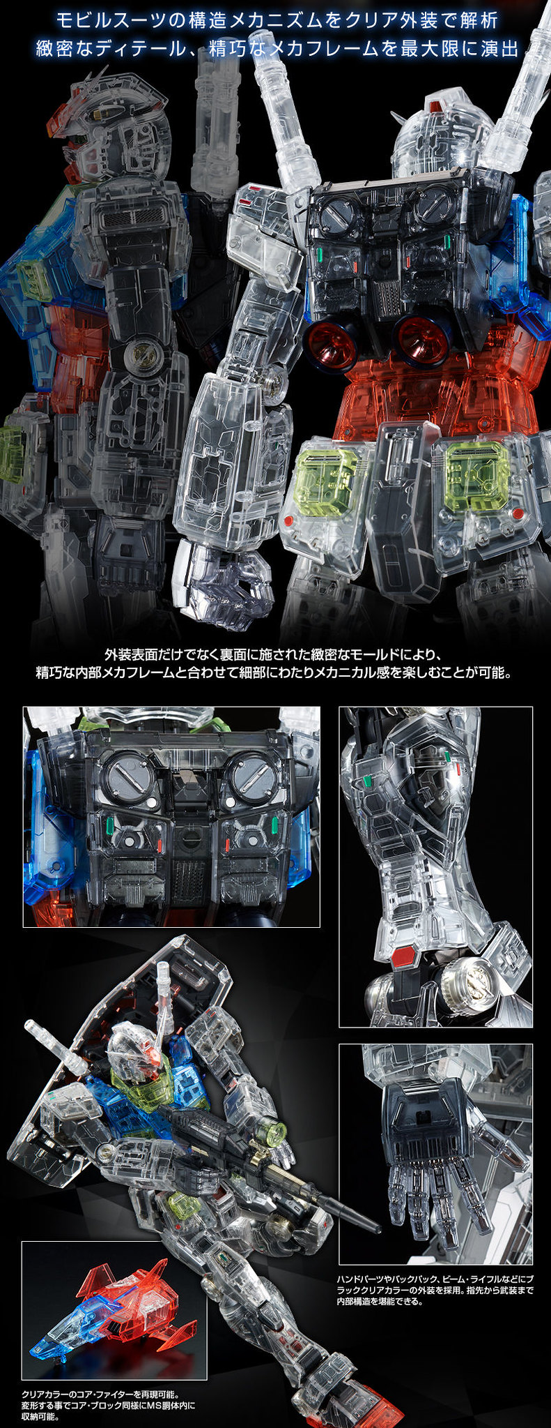 PG UNLEASHED 1/60 RX-78-2 Gundam clear color body