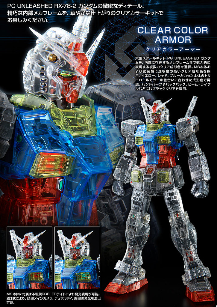 PG UNLEASHED 1/60 RX-78-2 Gundam clear color body