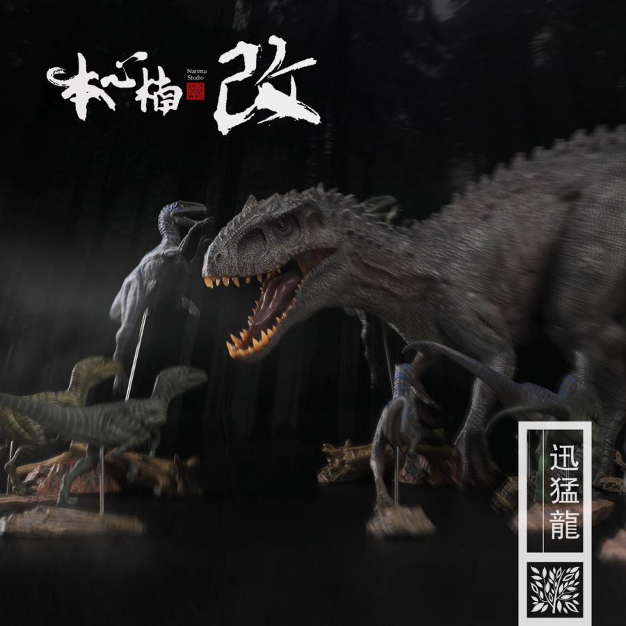 Jurassic Series Raptor Tactical Team 1/35 Scale Dinosaur Statue Set