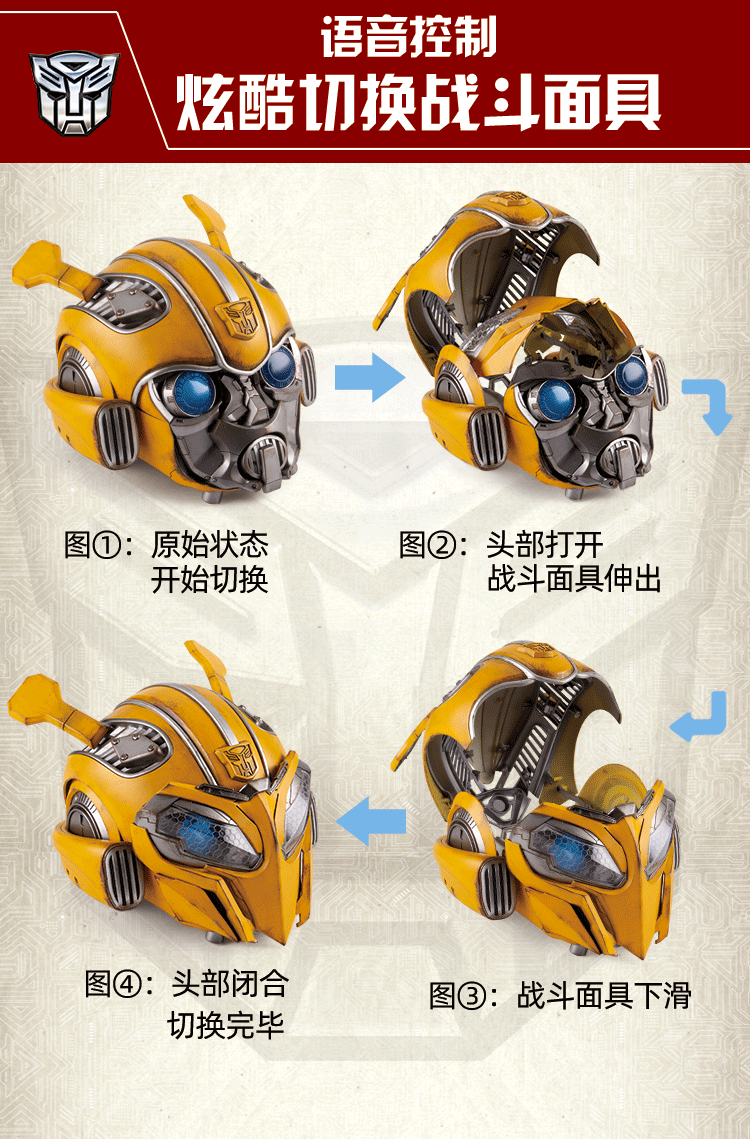 Bumblebee wearable helmet (with speakers) Deluxe Edition