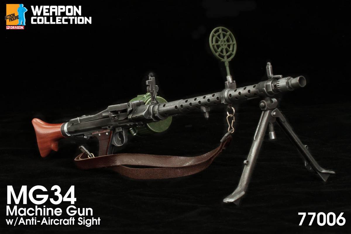 1/6 Weapon Card Series-MG34 Machine Gun Standard Edition 77005 & Air-to-Air Edition 77006