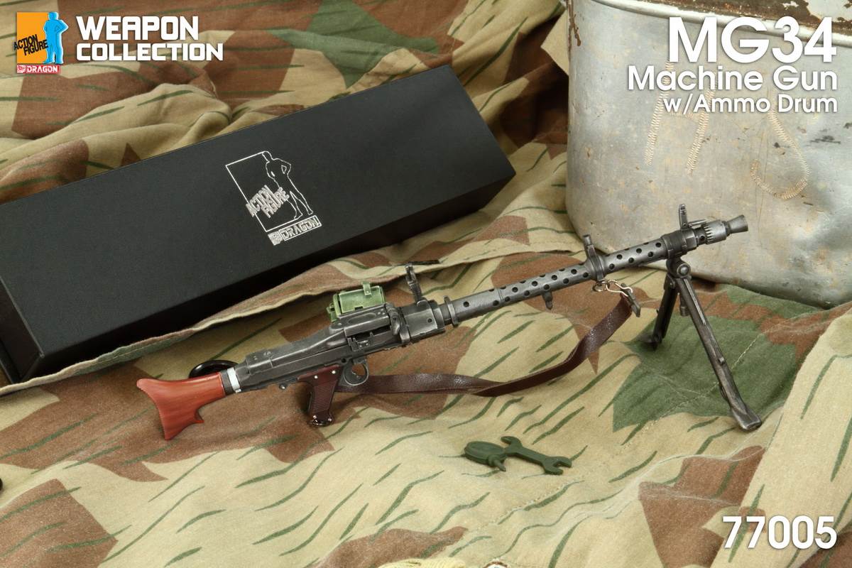 1/6 Weapon Card Series-MG34 Machine Gun Standard Edition 77005 & Air-to-Air Edition 77006
