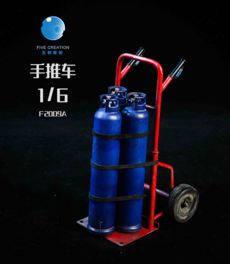 1/6 metal trolley oxygen cylinder gas tank soldier doll scene accessory model