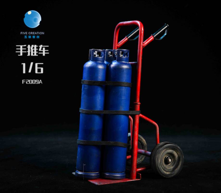 1/6 metal trolley oxygen cylinder gas tank soldier doll scene accessory model