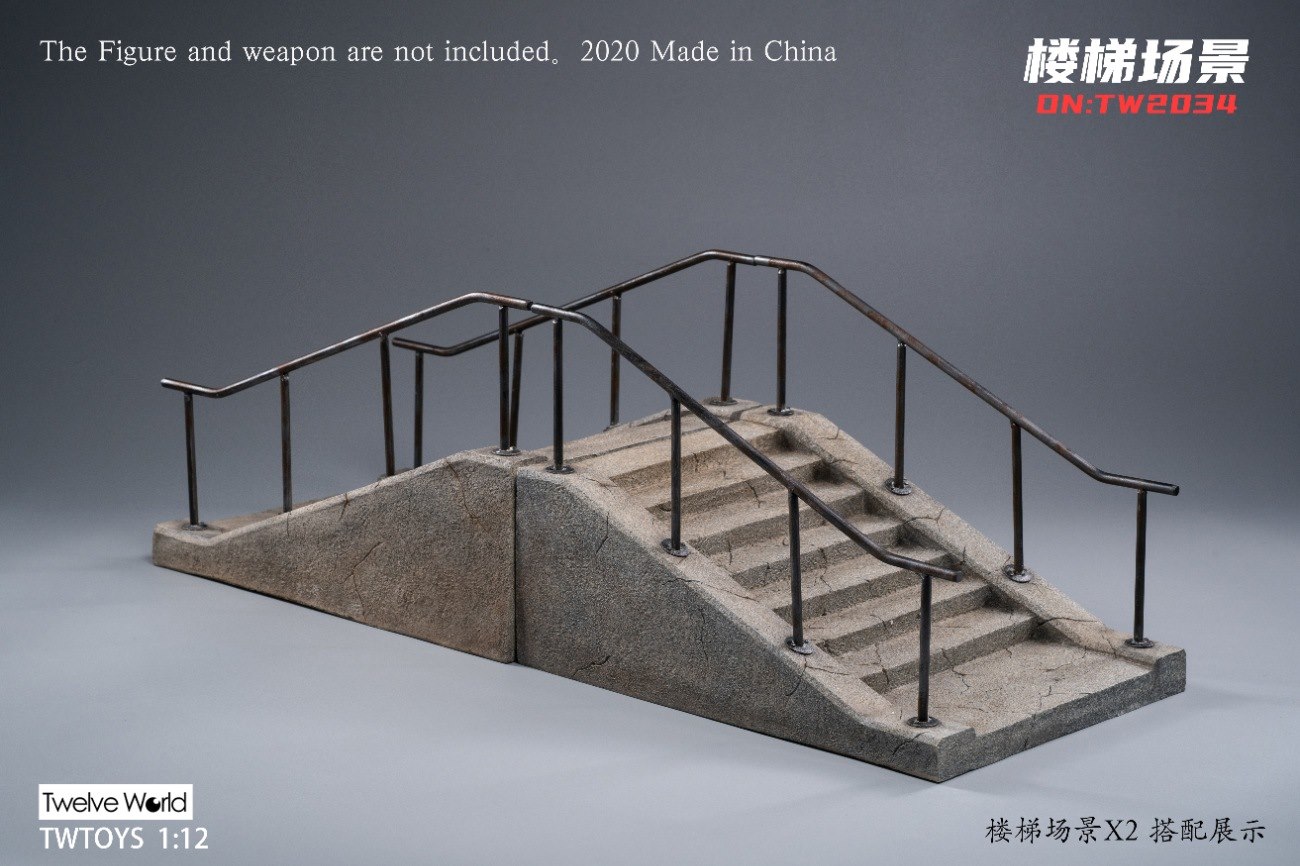 1/12 cement staircase scene