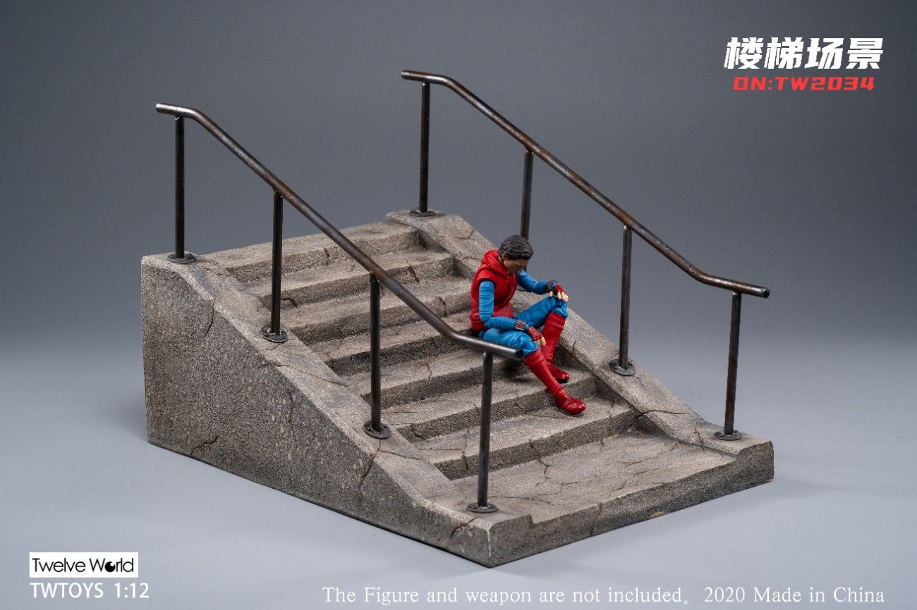 1/12 cement staircase scene