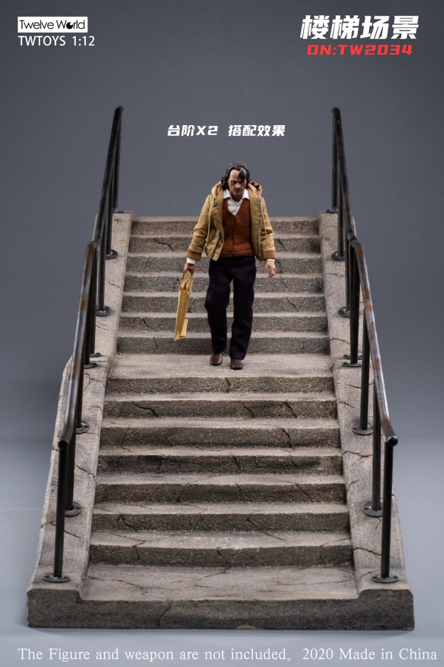 1/12 cement staircase scene