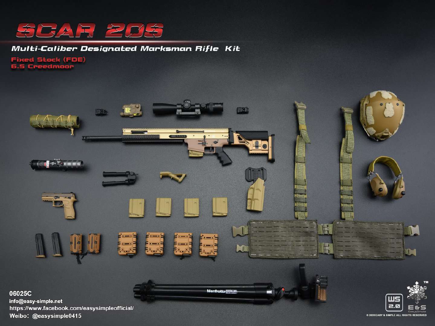 1/6 SCAR 20S series weapon
