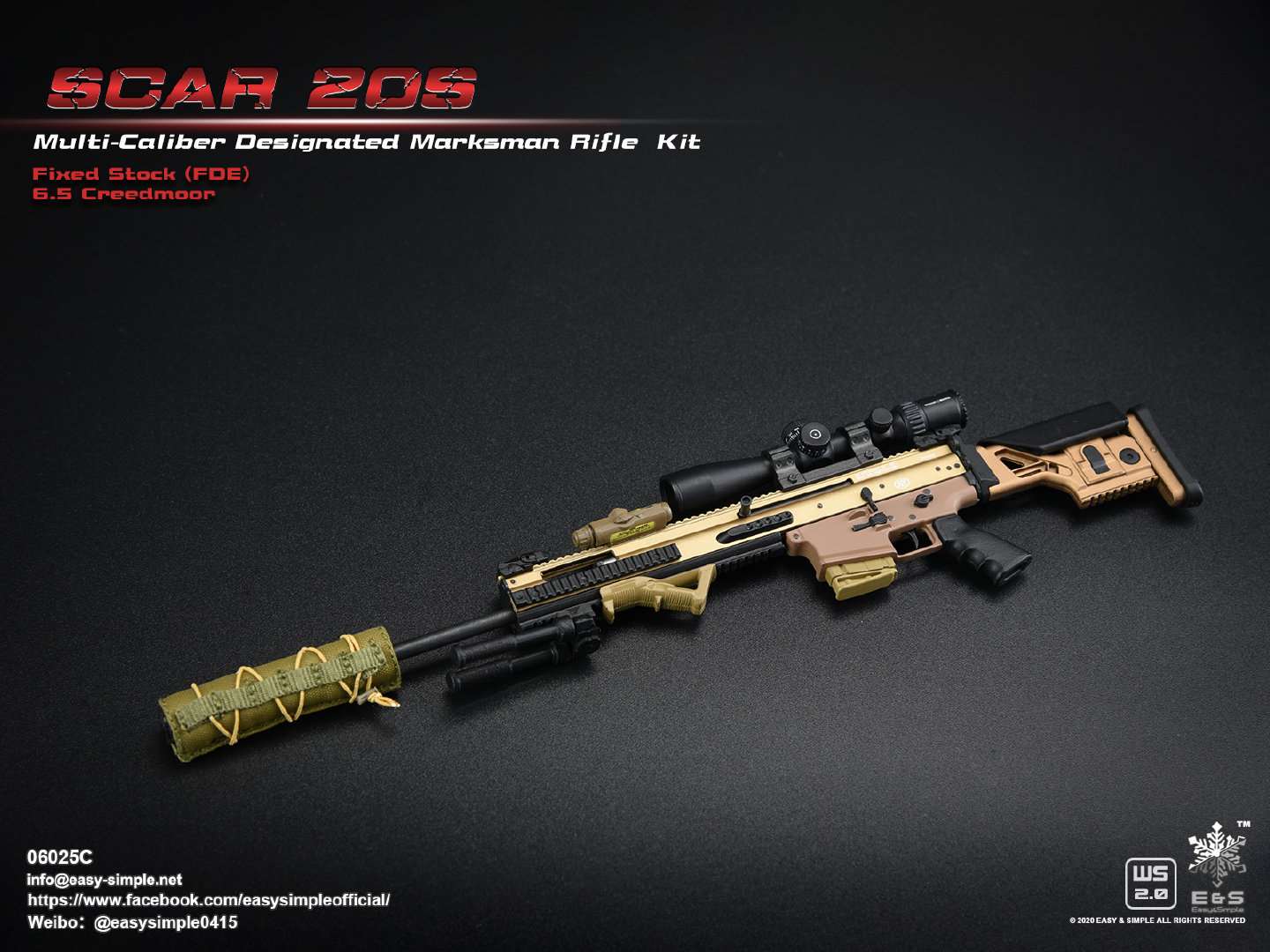 1/6 SCAR 20S series weapon