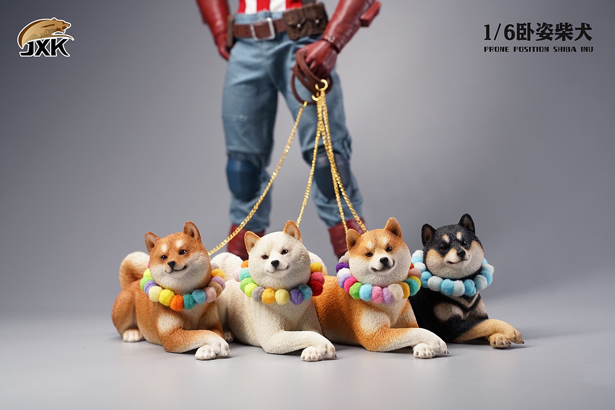 JXK066 Recumbent Shiba Inu 1/6
