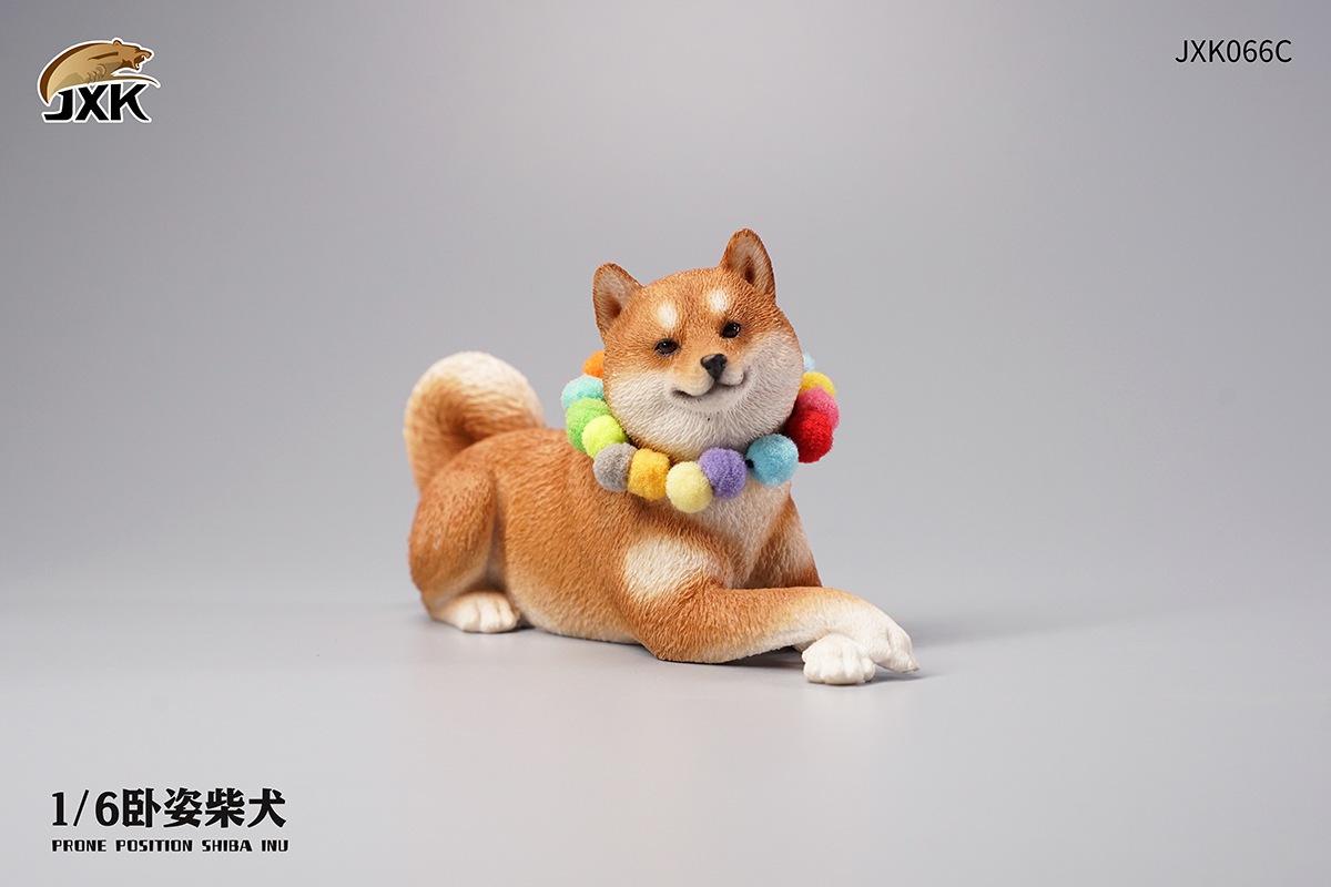 JXK066 Recumbent Shiba Inu 1/6