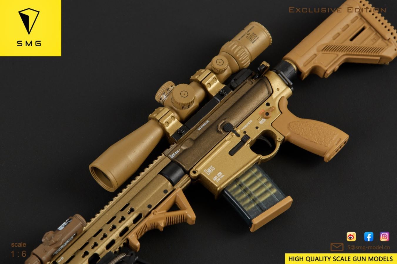 MR308 A3 Weapon Model 1/6