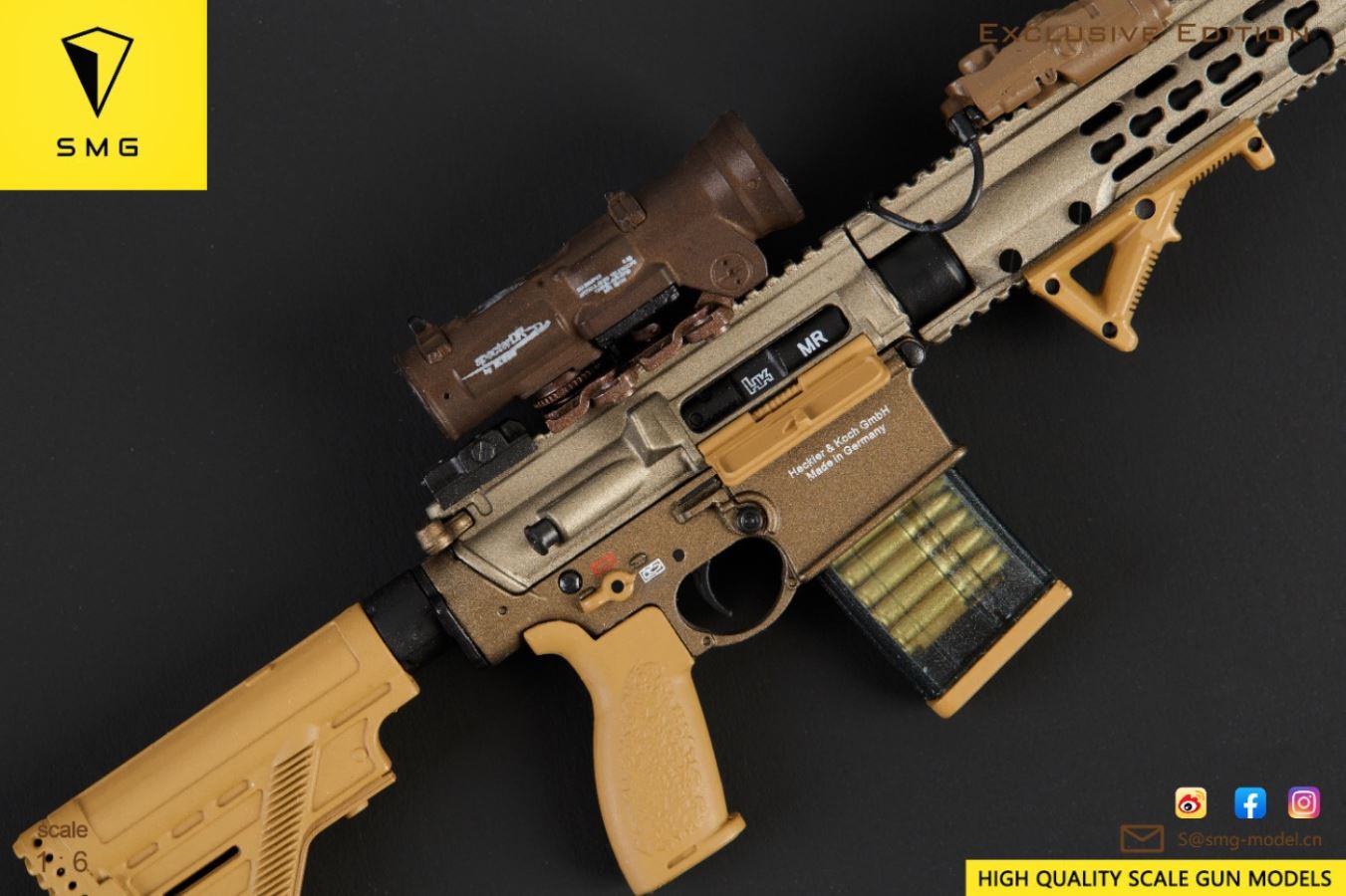 MR308 A3 Weapon Model 1/6